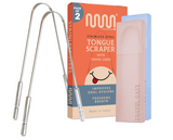 MasterMedi - Raspador de lengua para adultos de 100% acero inoxidable